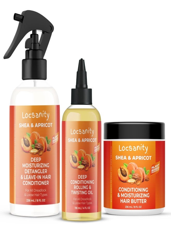 Locsanity Shea & Apricot Loose, Natural, Conditioning and Moisturizing Hair Butter - Strength & Growth Formula LOC (Leave in, Oil, Cream) - Image 1